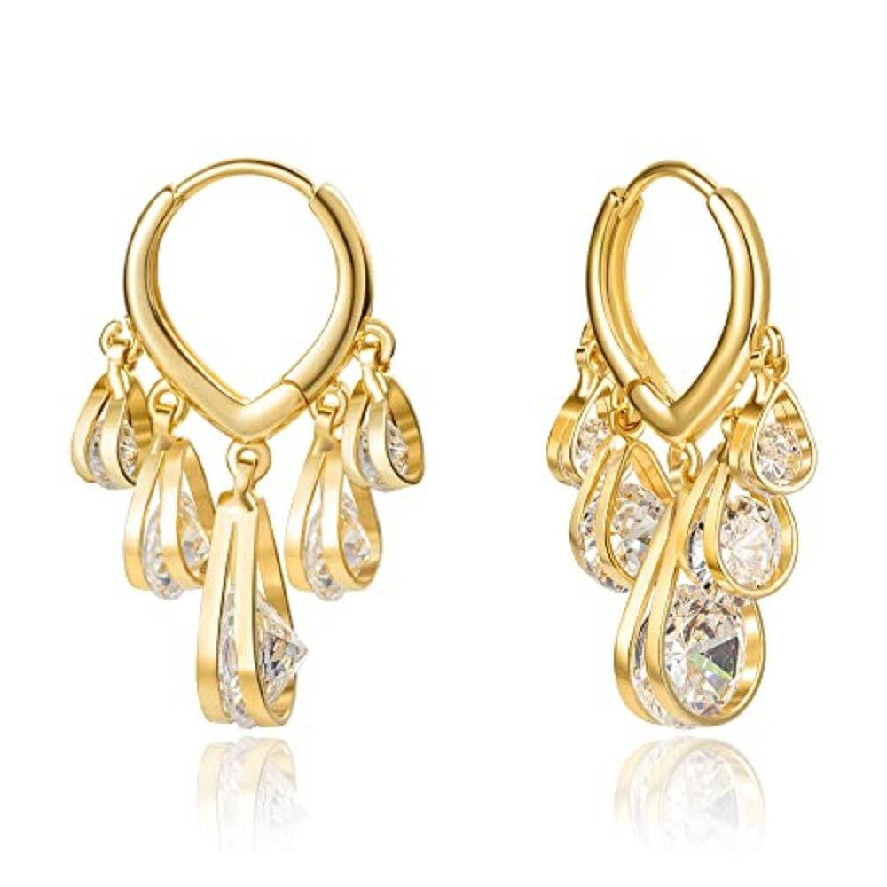 Huggie Earrings for Women‎ 14K Gold Plated Earrings